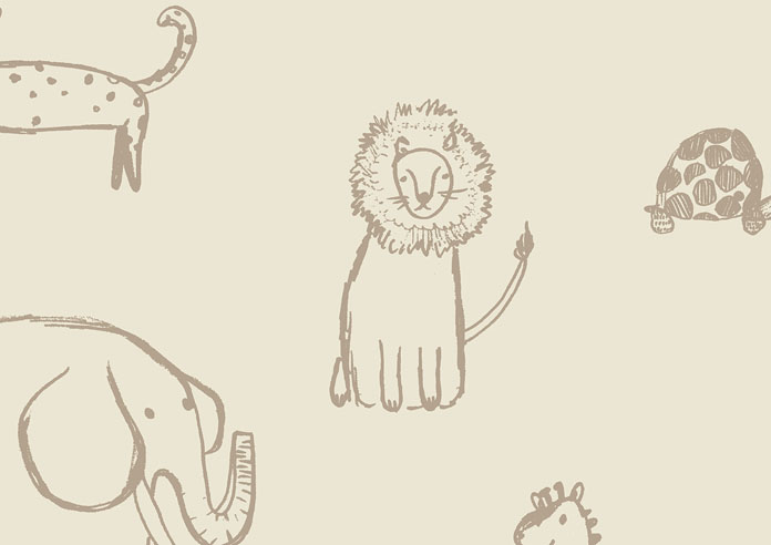 Zootime Sketch, Nutmeg - Twist&Fit Roller Blind - Image 6